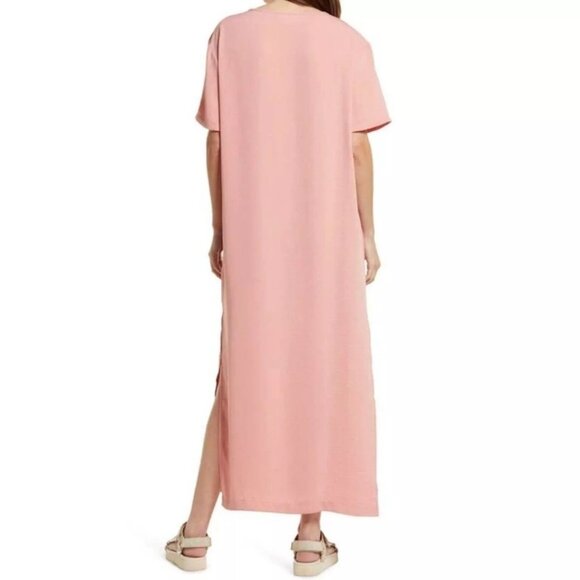 NWT Women's TREASURE & BOND Relaxed Tee Sheath Dress Pink Rosette | Size M - Picture 2 of 12